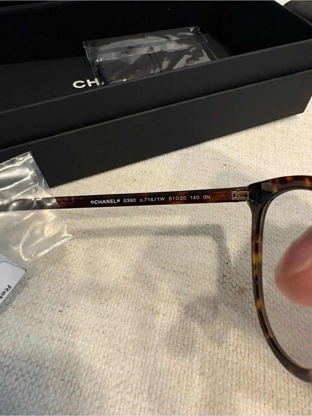 NWT CHANEL Optical Glasses w/ Interchangeable Sunglasses Tortoise Black $700